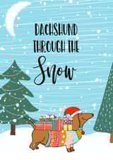 snow  dachshund Christmas Card 16259 created by The Arty Apples Limited