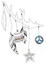 Christmas Antler Card 44520 created by Nelly Heather