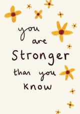 Mental Health Stronger Get Well Card 1063 created by Bethany Christou