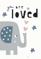 elephant get well Christmas Card 17907 created by Jayne Schofield