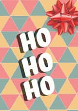Ho Ho Ho Bow Christmas Card 39276 created by Emma Keight