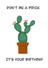 prick cactus Birthday Card 22622 created by Saundra Jones