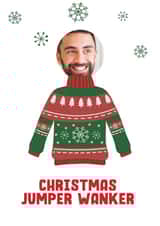Personalised Christmas Photo Card created by Filthy Sentiments - Rude Personalised Chirstmas Card / Photo Card - Christmas Jumper Wanker
