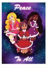 peace festive Christmas Card 15056 created by Karmuka