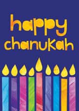 Menorah Happy Chanukah card created by Eden Fay