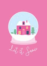 Classic Christmas Card - Let It Snow - Snow Globe created by Lauren Gamble