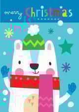 polar bear holidays Christmas Card 17909 created by Jayne Schofield