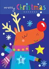 rudolf festive Christmas Card 17910 created by Jayne Schofield