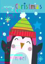 penguin  snow Christmas Card 17911 created by Jayne Schofield