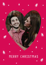 Personalised Christmas Photo Card created by Megan Claire - Pretty Heart Personalised Christmas Photo Card - Merry Christmas