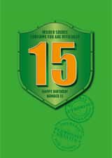 Military themed Official 15th Birthday card created by Pendrea Noye