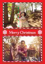 Personalised Christmas Photo Card created by Dottie Mottie - Classic Christmas Card - Snow Flakes