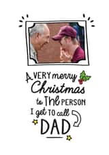 Personalised Christmas Photo Card created by Jodie Gaul & Co - Cute Christmas Card - Dad - Illustrations