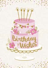 Traditional Birthday Card - Cake - Birthday Wishes created by Tanya Laporte Designs