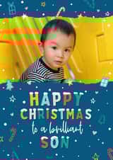 Personalised Christmas Photo Card created by Macie Dot Doodles - Cute Christmas Card - Son - Illustrations