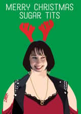 Personalised Christmas Photo Card created by Kyleigh Orlebar - Rude Personalised Nessa Christmas Photo Card - Gavin And Stacey - Merry Christmas Sugar Tits