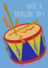 Have a banging birthday drum card created by Stonefoxes