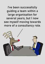 Reindeer Interview Christmas Card created by James Mellor