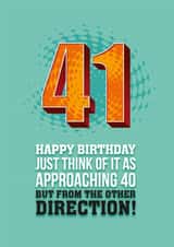 A funny birthday card for a 41 year old. created by Pendrea Noye