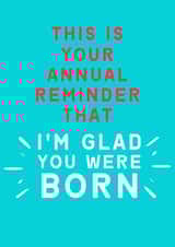 annual reminder born Birthday Card 14738 created by George De Harpon