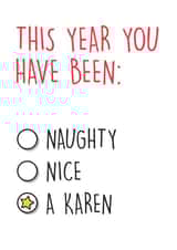 karen year Christmas Card 42263 created by Graphic Print Company