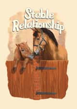 horse stable Valentines Day Card 15623 created by Fasanian Artistry