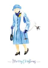 queen swan Christmas Card 46356 created by Owl Cards