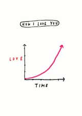 Cute Love Graph Anniversary Card - How I Love You created by Heather More Illustration