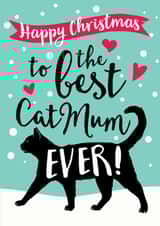cat mum best Christmas Card 32308 created by Jon Hall Design