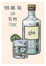 LOVE GIN Anniversary Card 45897 created by Poppy & Mabel 