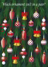 Christmas Tree Ornament Christmas Card 46144 created by Duncan Carty