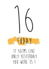 16 16th Birthday Card 16685 created by Waffle & Faff