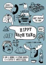 Bath Hippy Card 45074 created by Good Goose Designs