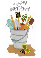 Birthday Gardening Birthday Card 20577 created by Jess McCall