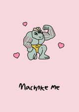 machoke pokemon Valentines Day Card 11722 created by Rishi
