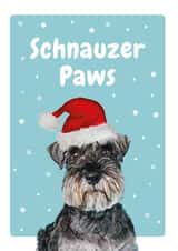 Schnauzer Paws Christmas Card 20653 created by Studio Woof