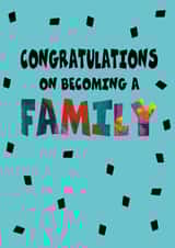 Colourful Abstract Text Adoption Family Card created by size3art