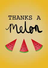 Melon Watermelon Thank You Card 36391 created by The Ink Splat