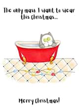 cat mask Christmas Card 41809 created by Liliya Lukyanova