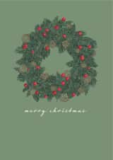 Cone Festive Christmas Card 44412 created by Anna Norburn