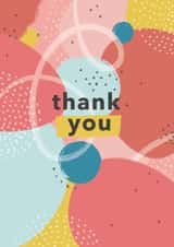 colourful typography Thank You Card 16009 created by Laura