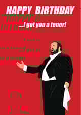 Tenor Opera Birthday Card 20996 created by Wayne Brant Images