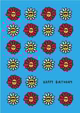 Cute Birthday Card - Flowers - Sunglasses created by EM.ME.LEE