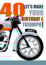 male motorbike Birthday Card 18468 created by RetroMotion Artwork
