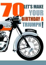 70 70th Birthday Card 18471 created by RetroMotion Artwork