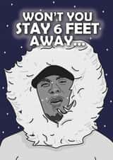 6 feet pun Christmas Card 39366 created by CatherineCritchley.