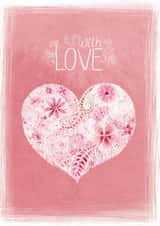 love heart Valentines Day Card 45678 created by Lau Gonzalez