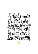 Hand-lettered Christmas Card - O Holy Night created by Reba Renee
