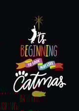 Cute cat card for Christmas - It's Beginning to Look A Lot Like Catmas created by Reba Renee