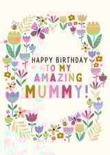 Amazing mummy floral birthday card created by Sarah Corcoran